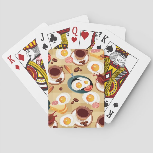 Breakfast Pattern 3 Playing Cards (Back)