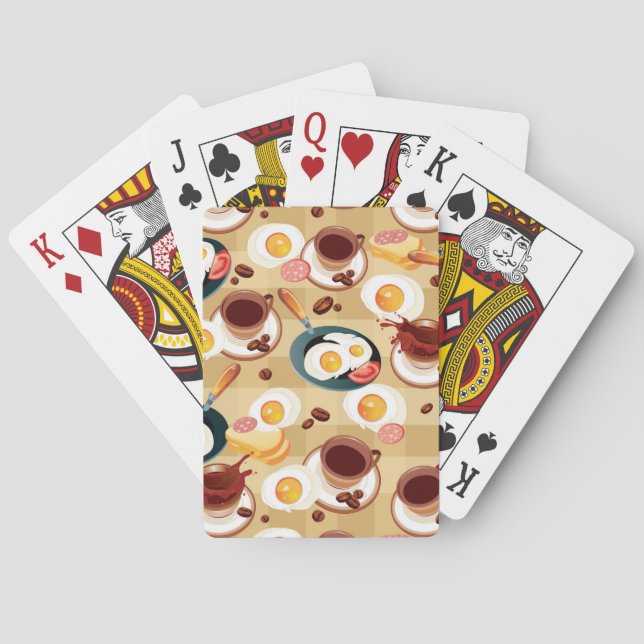 Breakfast Pattern 3 Playing Cards (Back)