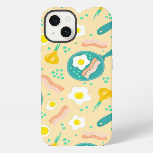 Breakfast Pattern iPhone Case (Back)