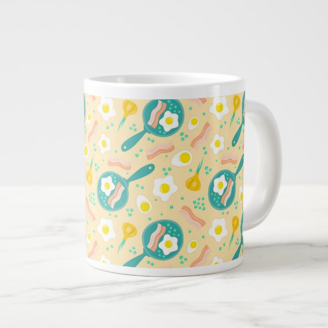 Breakfast Pattern Large Coffee Mug (Front Right)