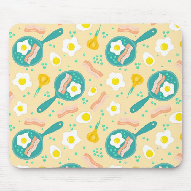 Breakfast Pattern Mouse Mat (Front)