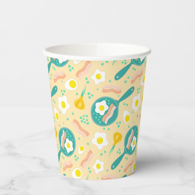 Breakfast Pattern Paper Cups (Left)