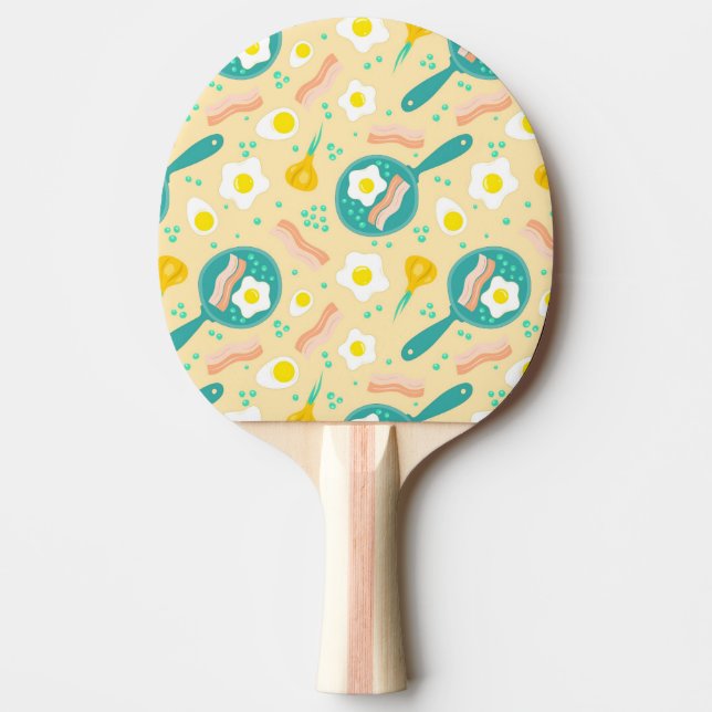 Breakfast Pattern Ping Pong Paddle (Front)