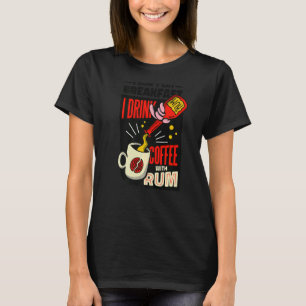 Breakfast Quote Coffee Nightdress Sleep T-Shirt