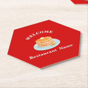Breakfast restaurant welcome bakery Personalised  Paper Coaster