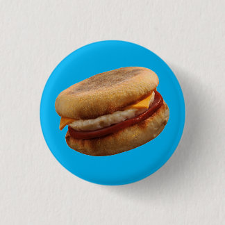BREAKFAST SANDWICH (Ham, Egg, & Cheese Muffin)  3 Cm Round Badge
