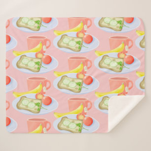 Breakfast Sherpa Blanket