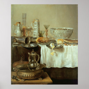 Breakfast Still Life, 1638 Poster