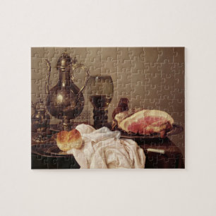 Breakfast Still Life (oil on panel) Jigsaw Puzzle