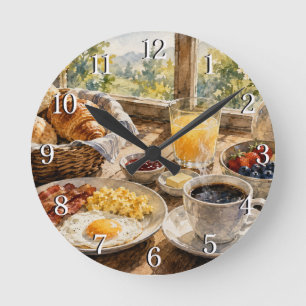 Breakfast Table Wall Clock — Cozy Kitchen Design