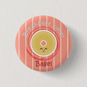 Breakfast Time - Bagel 3 Cm Round Badge