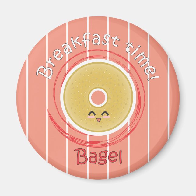 Breakfast Time - Bagel Magnet (Front)