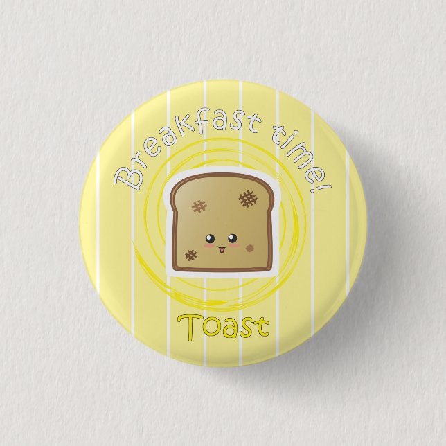 Breakfast Time - Toast 3 Cm Round Badge (Front)