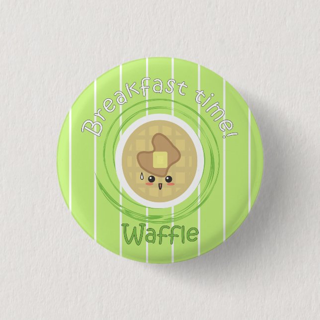 Breakfast Time - Waffle 3 Cm Round Badge (Front)