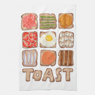 Breakfast Toast Kitchen Towels