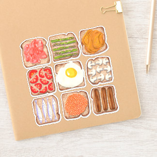 Breakfast Toast Slices Custom-Cut Sticker