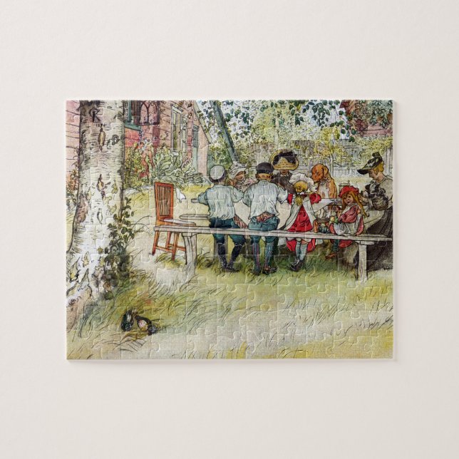 Breakfast under the Big Birch by Carl Larsson Jigsaw Puzzle (Horizontal)
