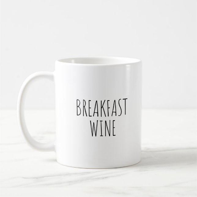 Breakfast Wine Coffee Mug (Left)
