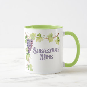 Breakfast Wine Funny Trendy Mug