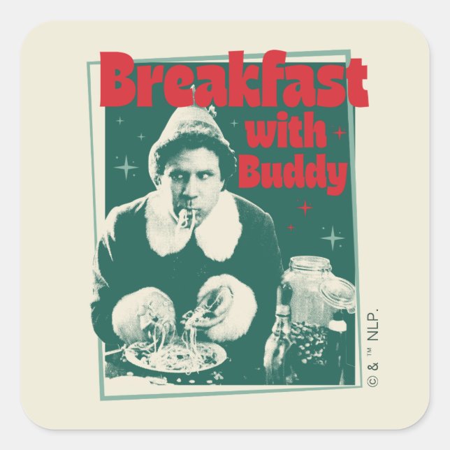 Breakfast With Buddy Square Sticker (Front)