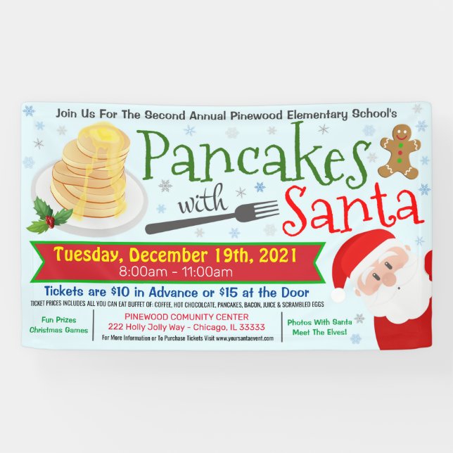 Breakfast With Santa Banner (Horizontal)