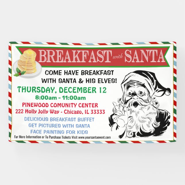 Breakfast With Santa Banner (Horizontal)