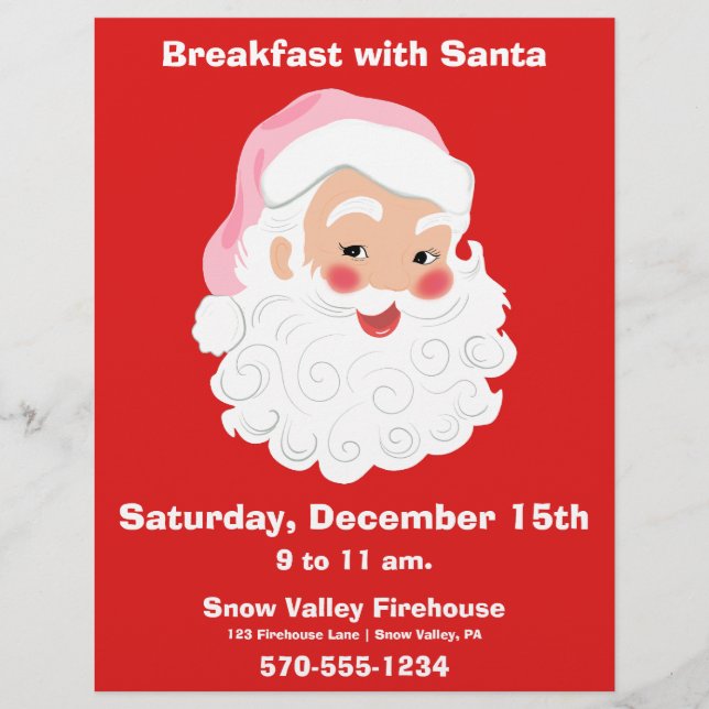Breakfast With Santa Christmas Flyer (Front)