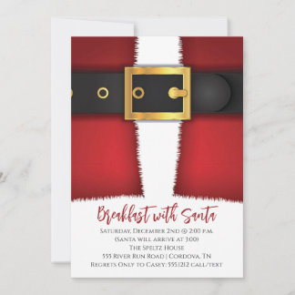 Breakfast with Santa Christmas Invitations