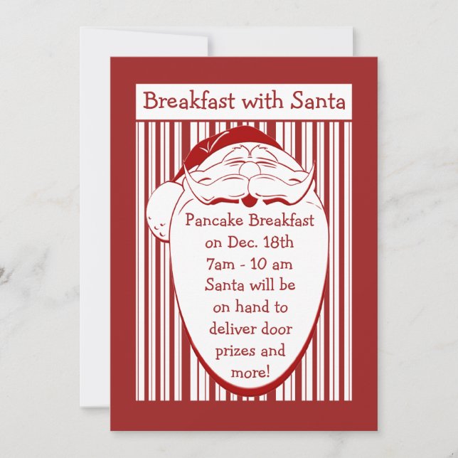 Breakfast with Santa Invitation  Customise Event (Front)