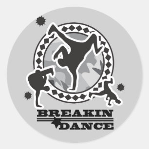 BREAKIN' DANCE CLASSIC ROUND STICKER