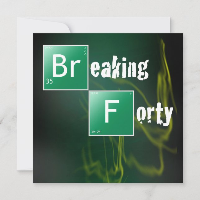 Breaking 40 Birthday Party Invitation (Front)