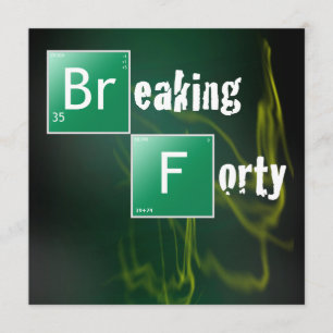 Breaking 40 Birthday Party Invitation