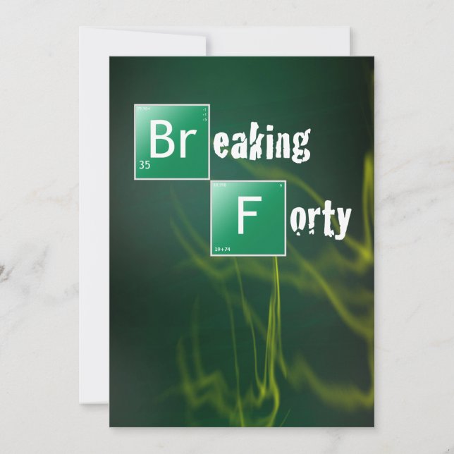 Breaking 40 Birthday Party Invitation (Front)