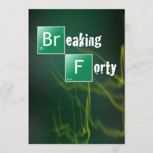 Breaking 40 Birthday Party Invitation