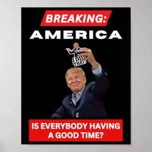 Breaking America Anti-trump Tariffs Hands Off 2025 Poster