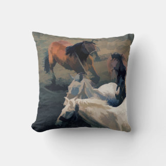 Breaking Away - Wild Horses Cushion