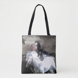 Breaking Away - Wild Horses Tote Bag