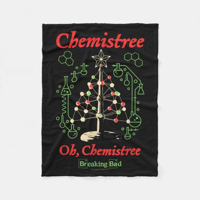 Breaking Bad Oh Chemistree Funny Christmas Science Fleece Blanket (Front)