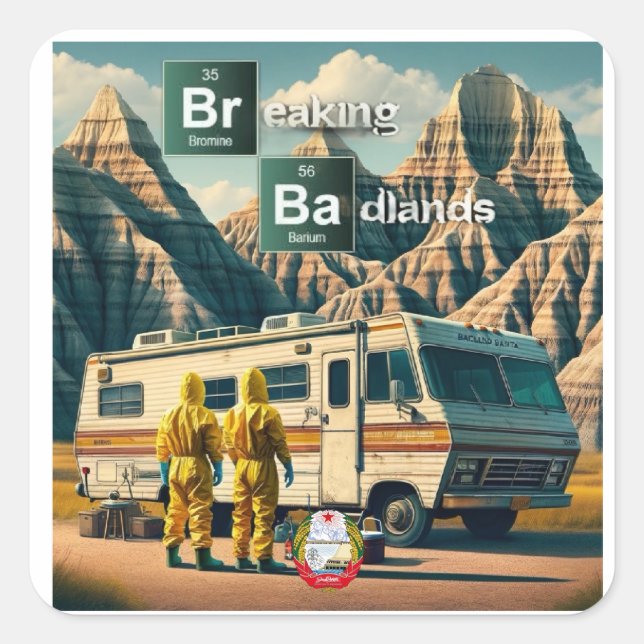 Breaking Badlands Square Sticker (Front)