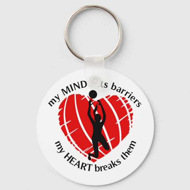 Breaking Barriers Girls Volleyball Keychains (Front)