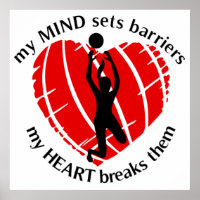 Breaking Barriers Girls Volleyball Poster