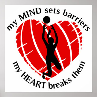 Breaking Barriers Girls Volleyball Poster