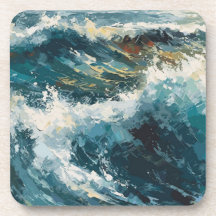 Breaking Beach Waves theme Painting