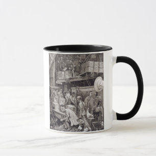 Breaking Bulk on Board a Tea Ship in the London Do Mug