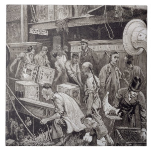 Breaking Bulk on Board a Tea Ship in the London Do Tile