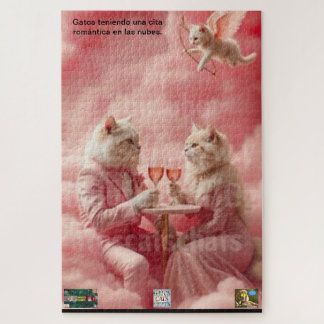 Breaking Cat having a romantic date. Jigsaw Puzzle