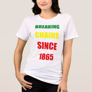 Breaking Chains Since 1865 Juneteenth Black Power Tri-Blend Shirt