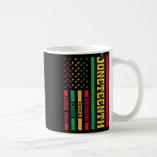 Breaking Every Chain 1865 American Flag Africa Coffee Mug