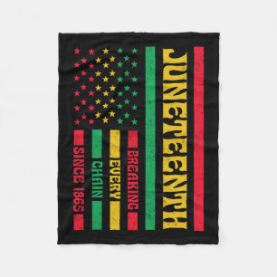 Breaking Every Chain 1865 American Flag Africa Fleece Blanket