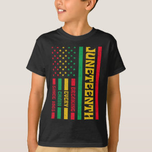 Breaking Every Chain 1865 American Flag Africa T-Shirt